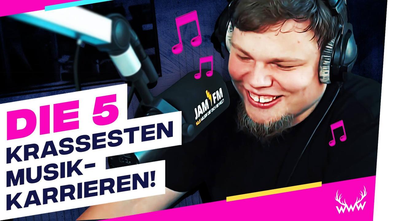 Die 5 KRASSESTEN Musik-Karrieren! (YouTuber Edition) - TOP 5