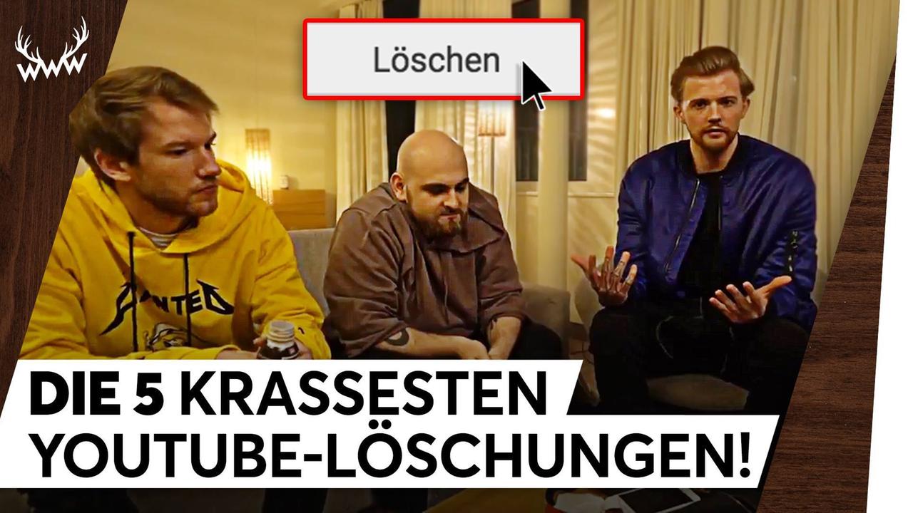 DIE 5 KRASSESTEN YOUTUBE-LÖSCHUNGEN! - TOP 5