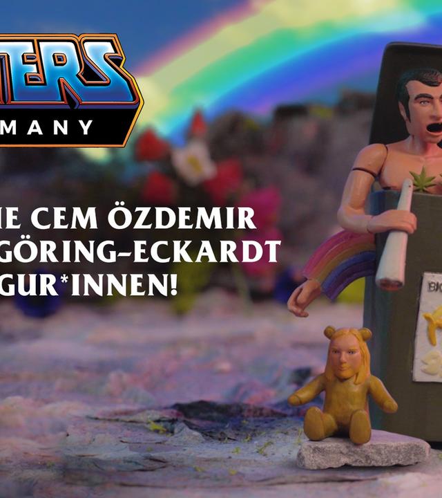 Die Cem Özdemir und Katrin Göring-Eckardt Action-Figur