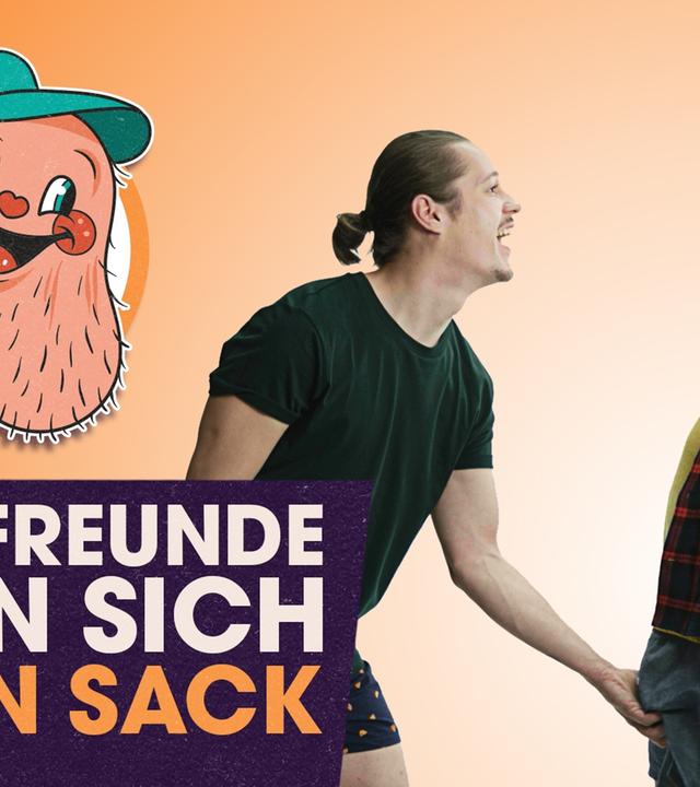 Echte Freunde fassen sich an den Sack