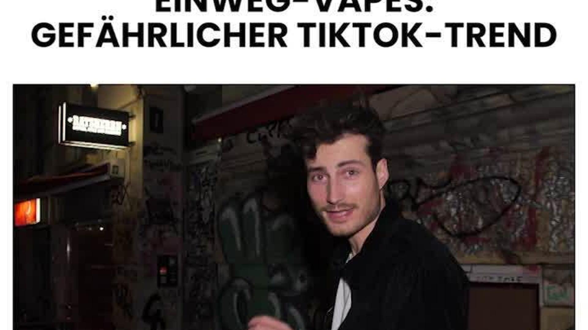 Einweg-Vapes: Finn kann nicht aufhören (Snapchat)