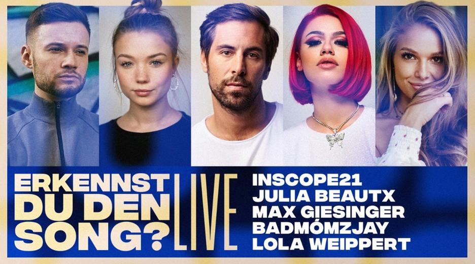 Erkennst DU den Song? - LIVE (mit Inscope21, Lola Weippert, Max Giesinger, Badmómzjay, Julia Beautx)