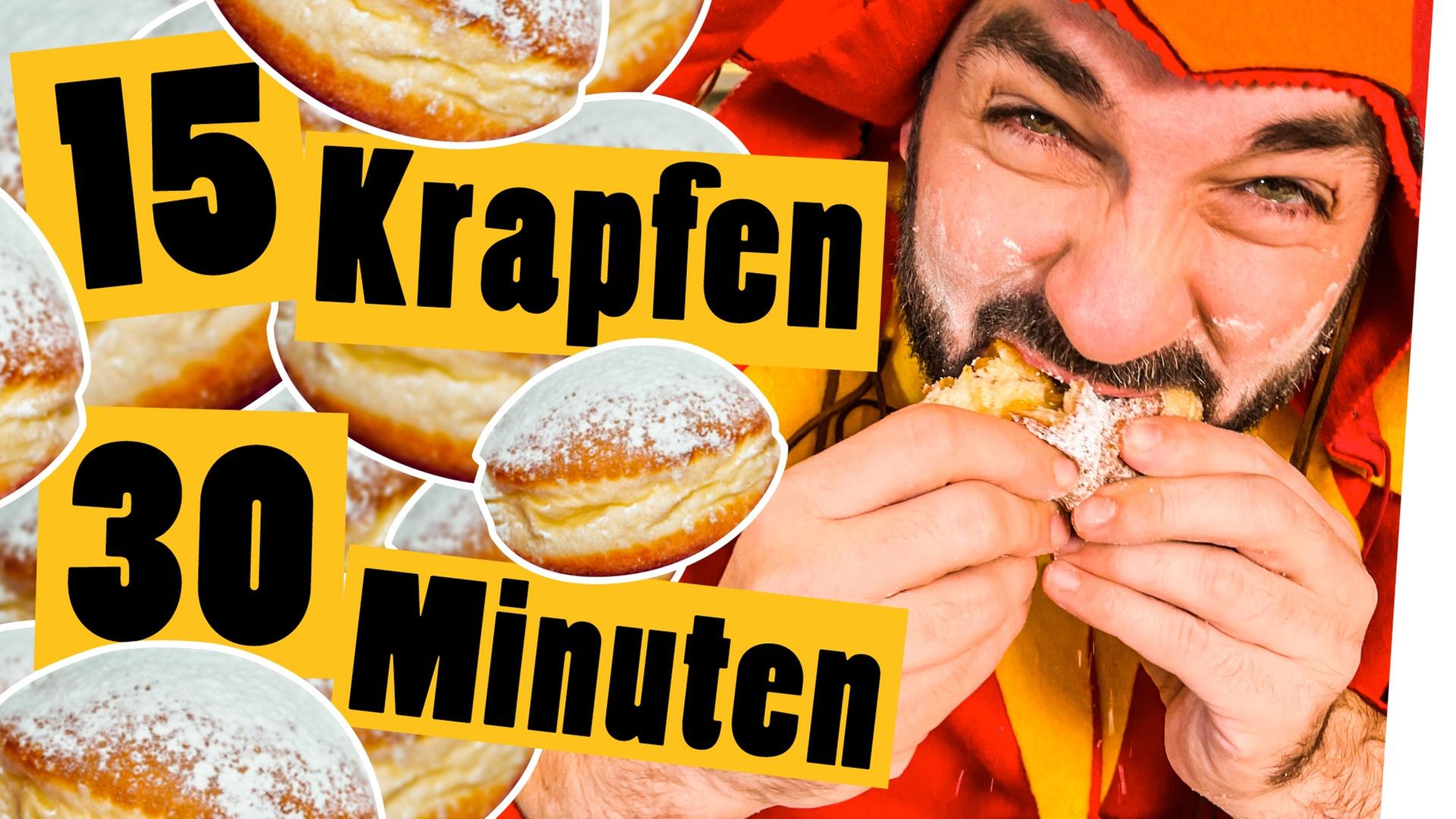 Esse 15 Krapfen/Berliner in 30 Minuten! - Challenge - Das schaffst du nie!