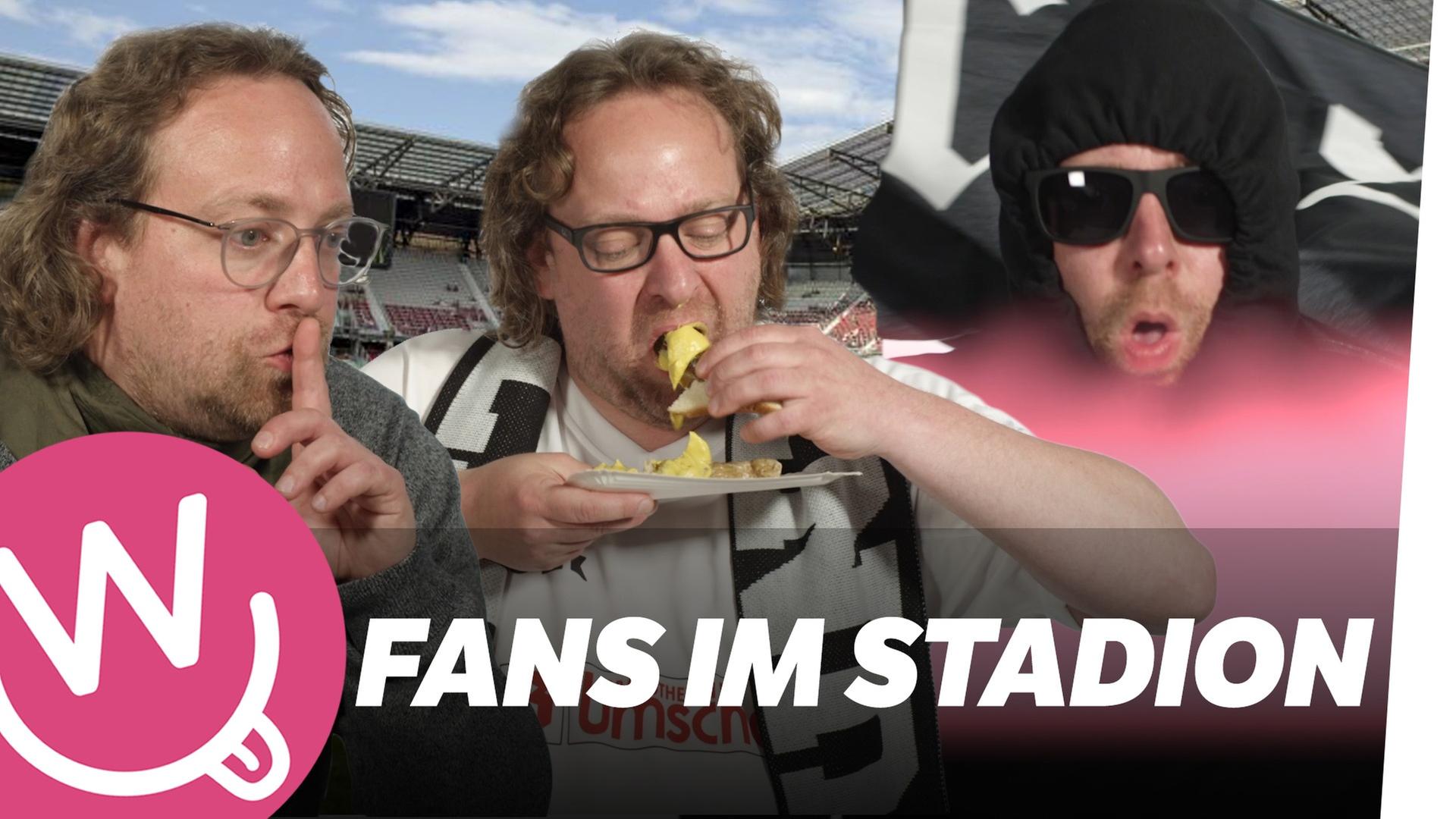 Fans im Stadion (mit Benno)