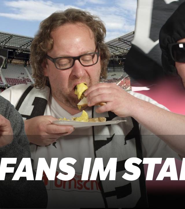 Fans im Stadion (mit Benno)