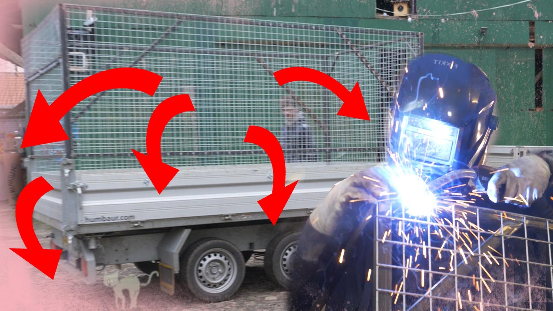 Gitteraufbau für PKW Anhänger - Kliemannsland