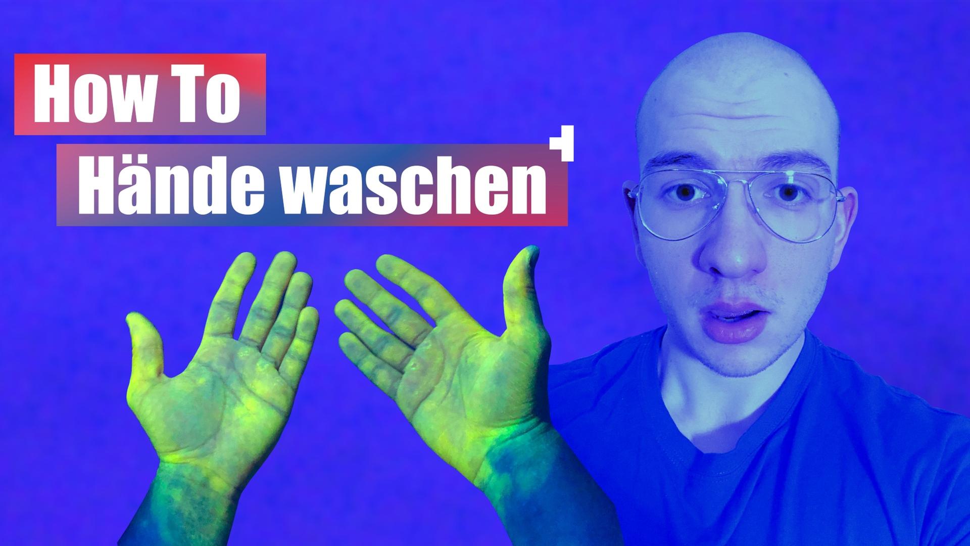 How To Hände waschen - Experiment mit leuchtenden Erregern!
