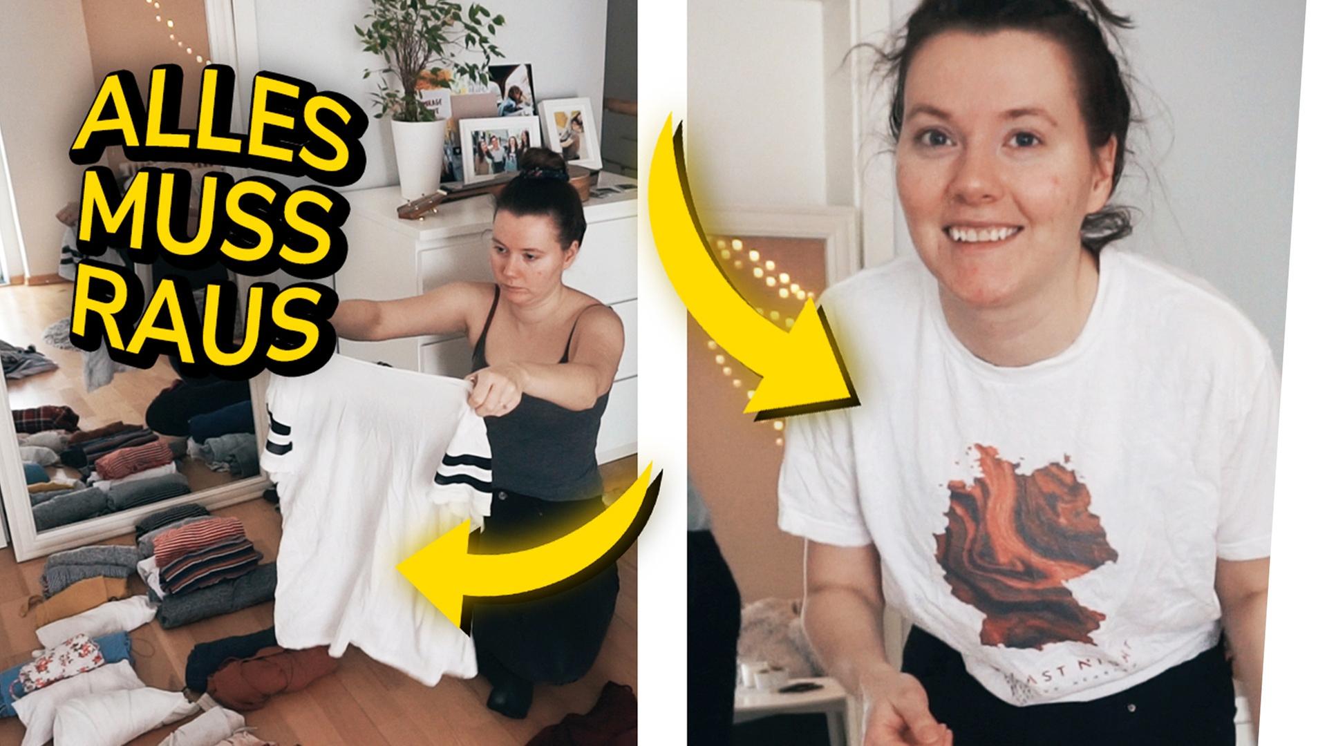 KLEIDERSCHRANK AUSMISTEN - Ich probiere ALLES an / Minimalismus