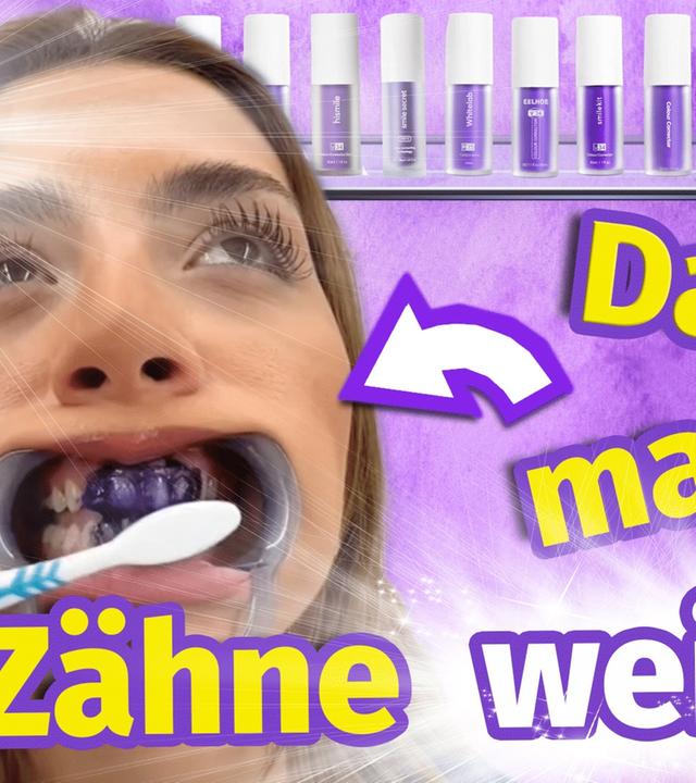 Lila Zahnpasta für das perfekte Lächeln?  Wir checken, was sie wirklich kann!