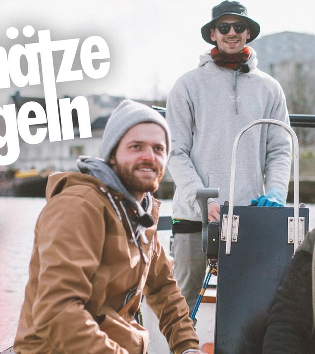 Magnetfischen! Volles Boot auf der Elbe - Kliemannsland