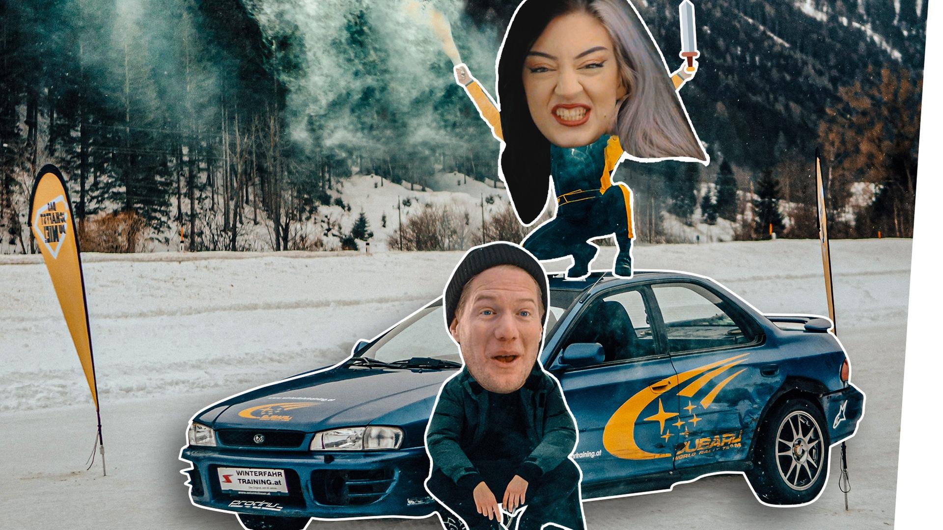 Per Auto-Drift: Zerteile den Schneemann -- Das schaffst du nie