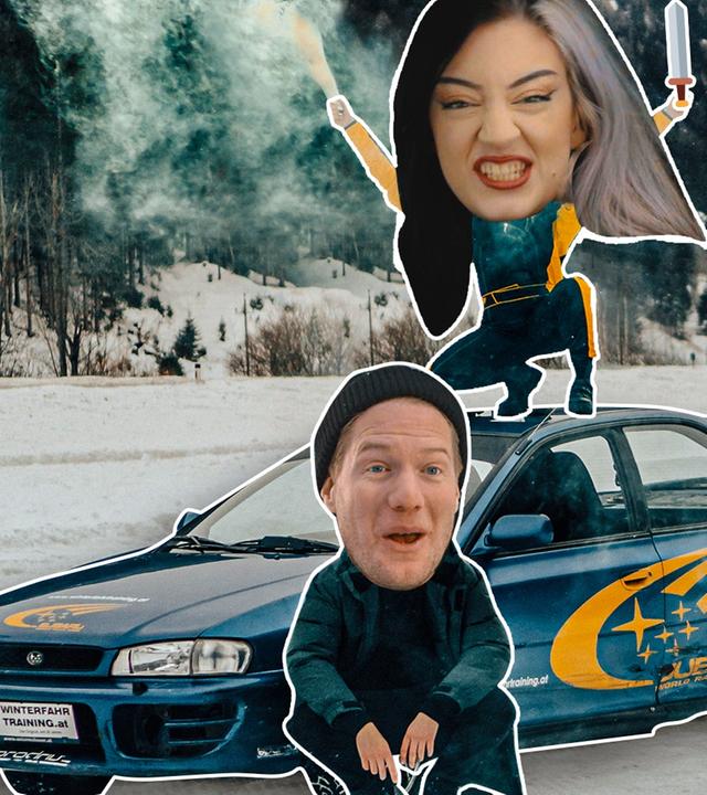 Per Auto-Drift: Zerteile den Schneemann -- Das schaffst du nie