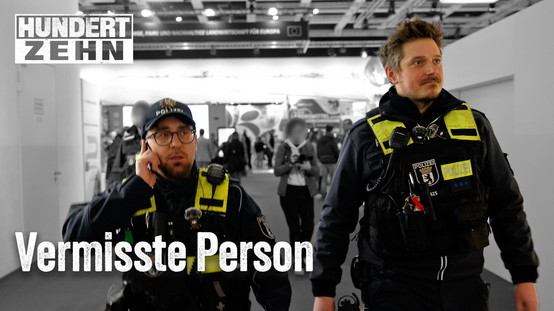 Polizei-Einsatz auf Berliner Messe - HUNDERTZEHN