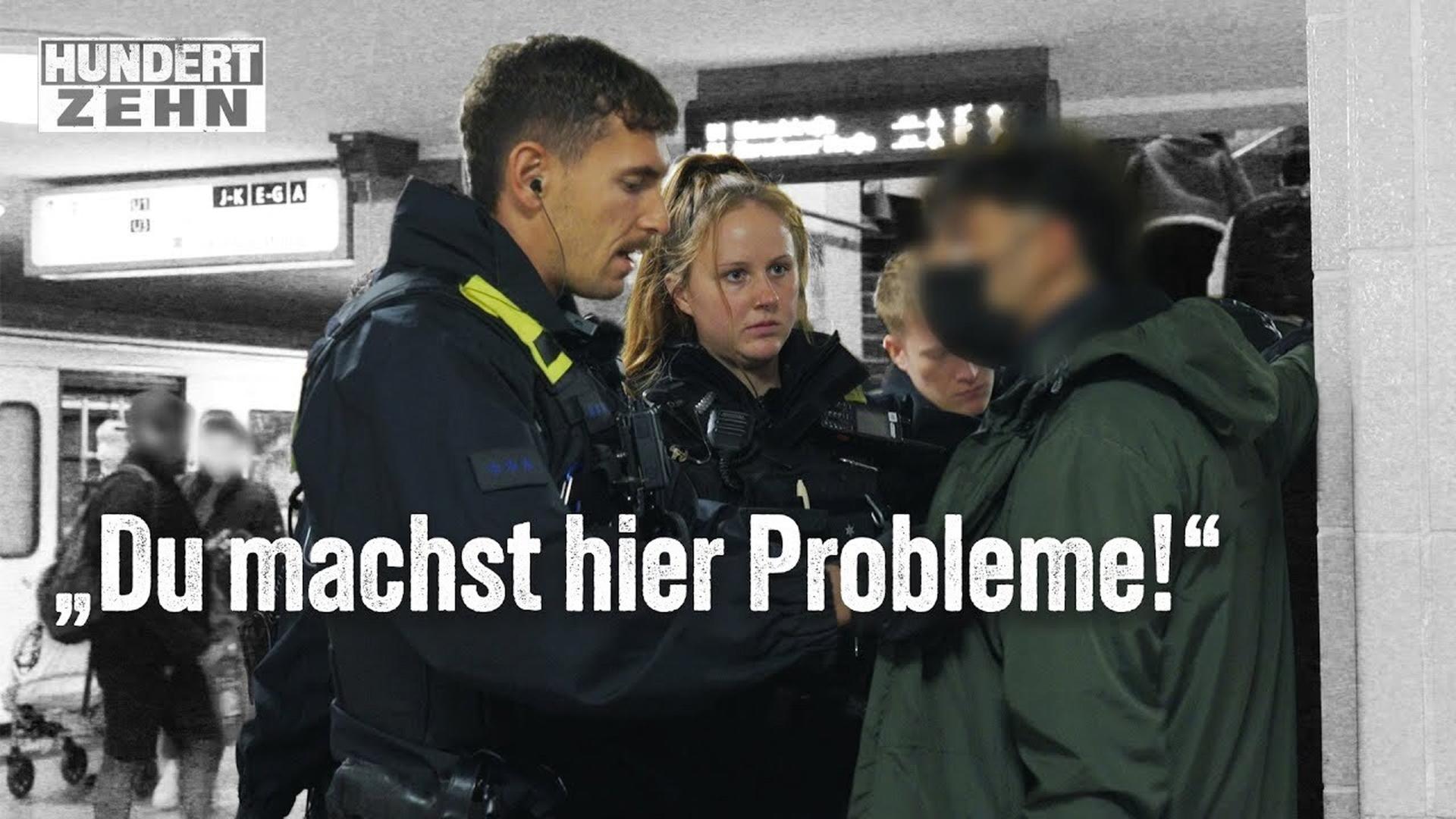 Polizeikontrolle im U-Bahnhof am Kotti - HUNDERTZEHN