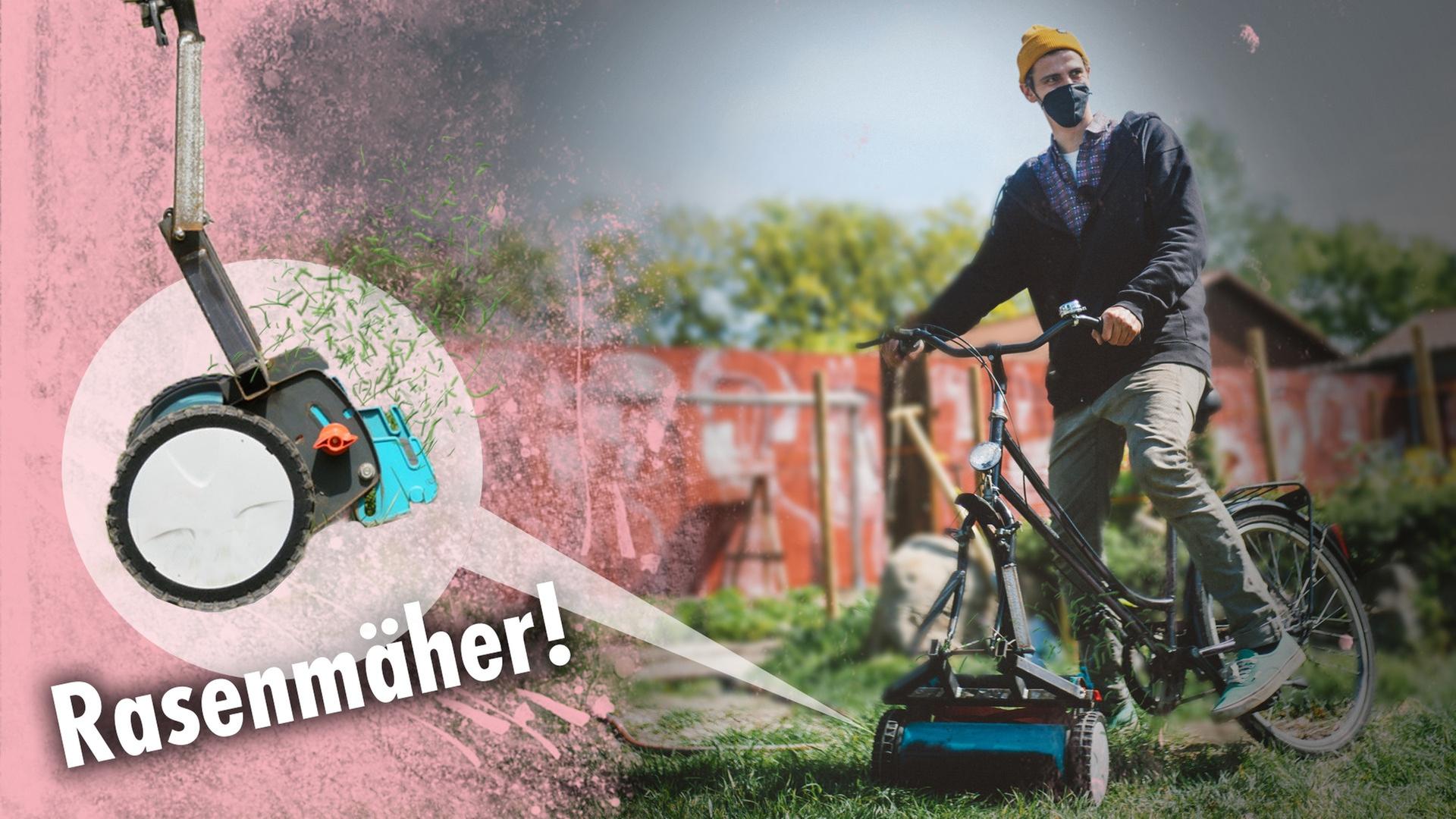 Rasenmäher mit Fahrradantrieb - Kliemannsland