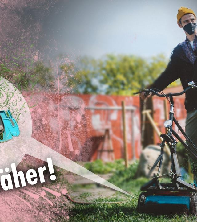 Rasenmäher mit Fahrradantrieb - Kliemannsland