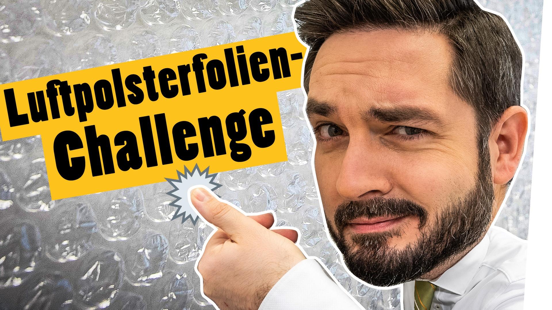 Raum voller Luftpolster-Folie. Ploppe alle auf - Challenge -- Das schaffst du nie!
