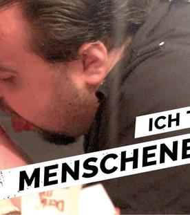 Real-Life Vampire, eine Menschenblut trinkende Szene