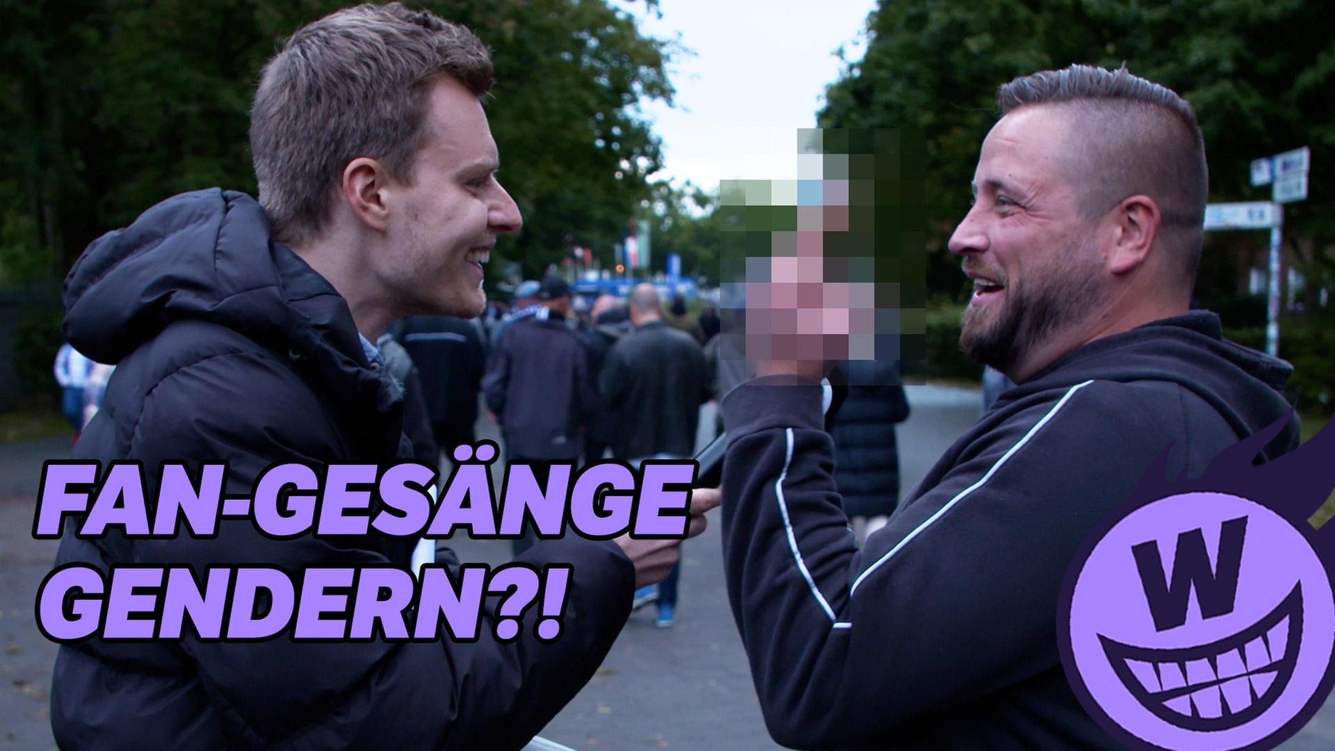 Reporter provoziert Fans vorm Volkspark