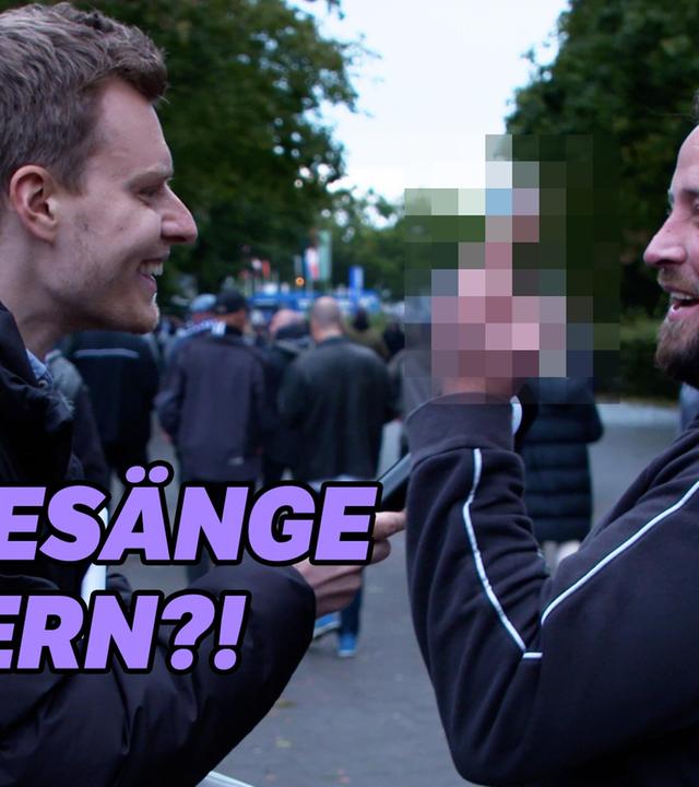 Reporter provoziert Fans vorm Volkspark