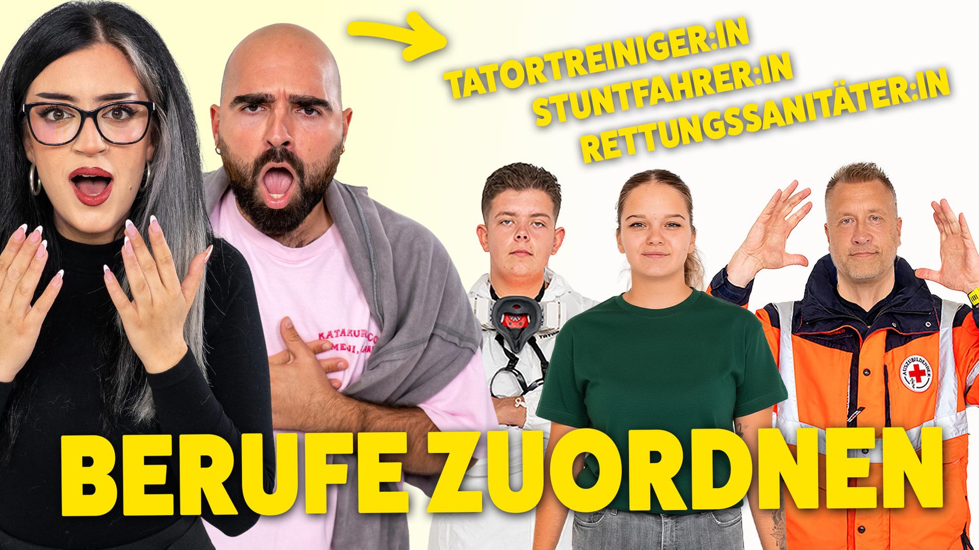 Tatortreiniger…?!  Berufe zuordnen mit Parshad & Xhem!