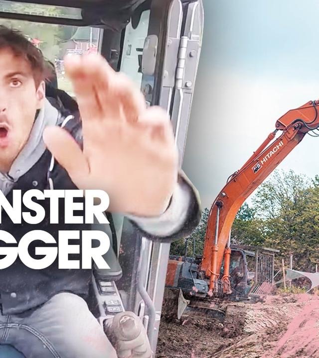 Teichbau – Riesen Bagger, 3m Tief & Schuh weg - Kliemannsland