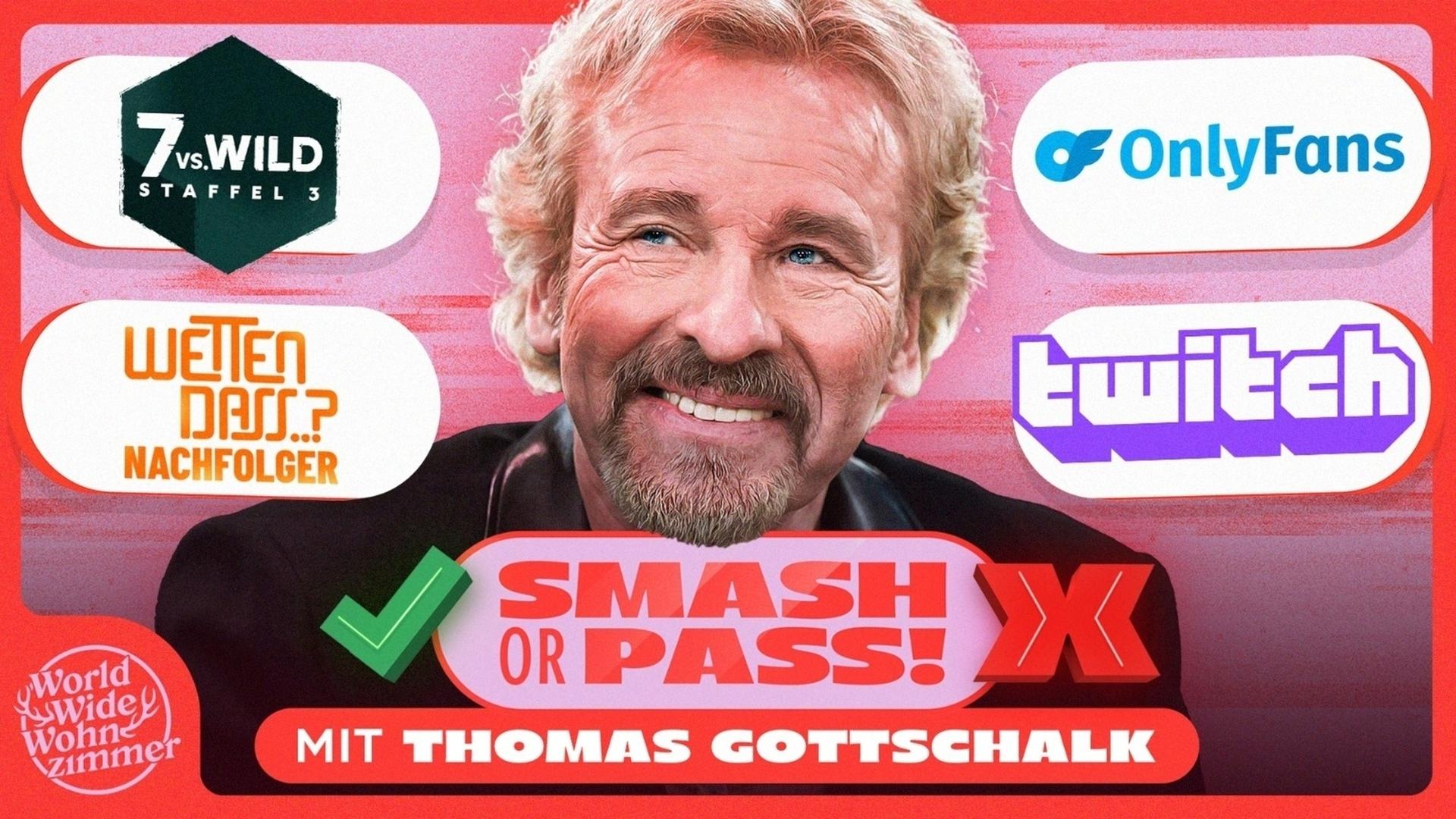 Thomas Gottschalk über 7 vs. Wild-Teilnahme, OnlyFans und warum er Bock auf Twitch hat - SMASH OR PASS