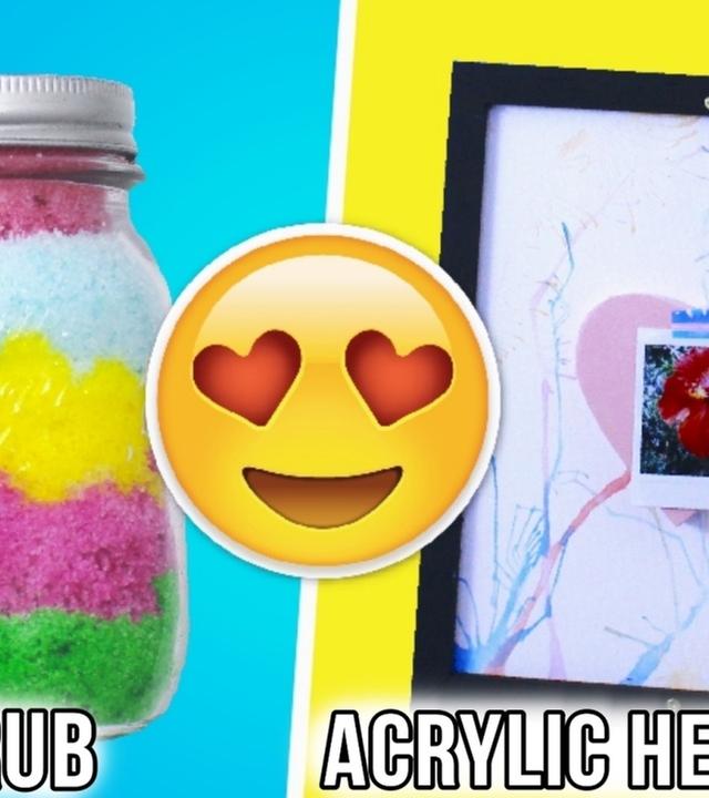Valentinstag Geschenke zum selber machen! DIY Rainbow Body Scrub & Room Decor