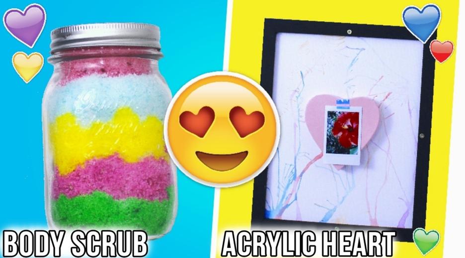 Valentinstag Geschenke zum selber machen! DIY Rainbow Body Scrub & Room Decor