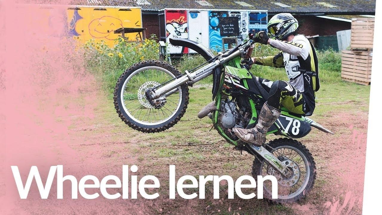 Wheelie lernen mit der Cross-Maschine - Kliemannsland