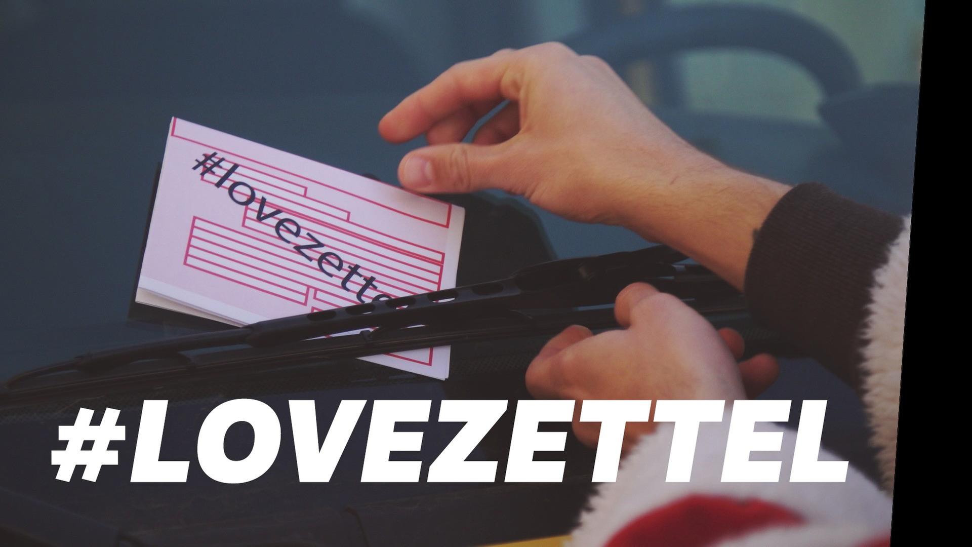 Wir verteilen #Lovezettel an Paketboten
