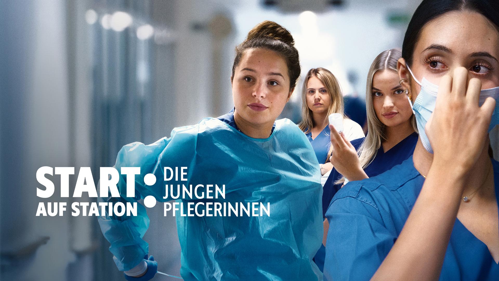 Vier junge Pflegerinnen auf Station
