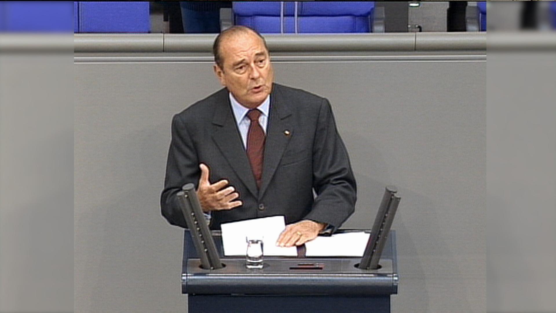 2000 - Jacques Chirac im Bundestag