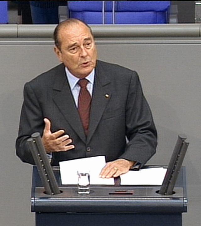 2000 - Jacques Chirac im Bundestag