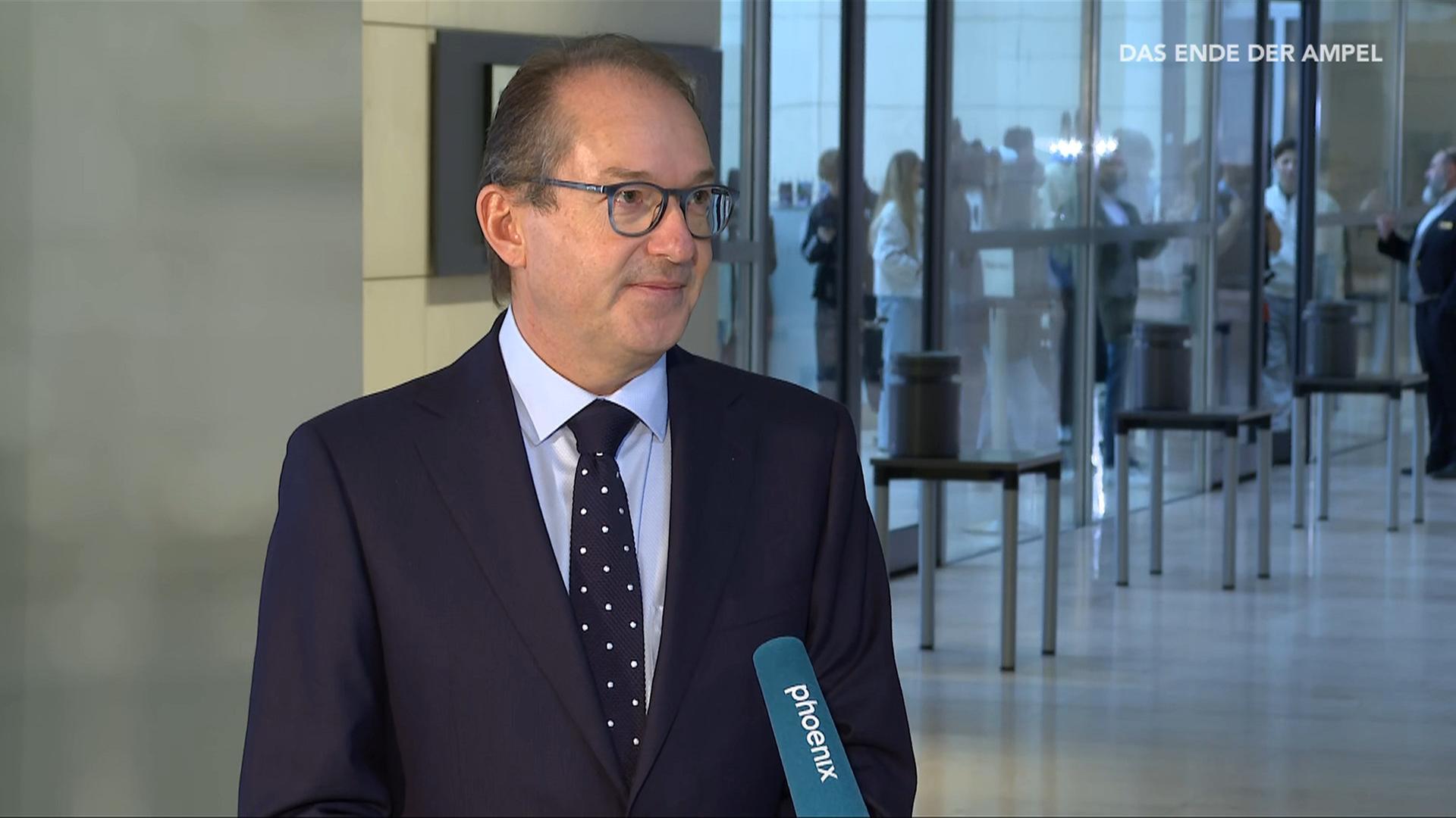 Alexander Dobrindt (CSU) zum Ampel-Aus