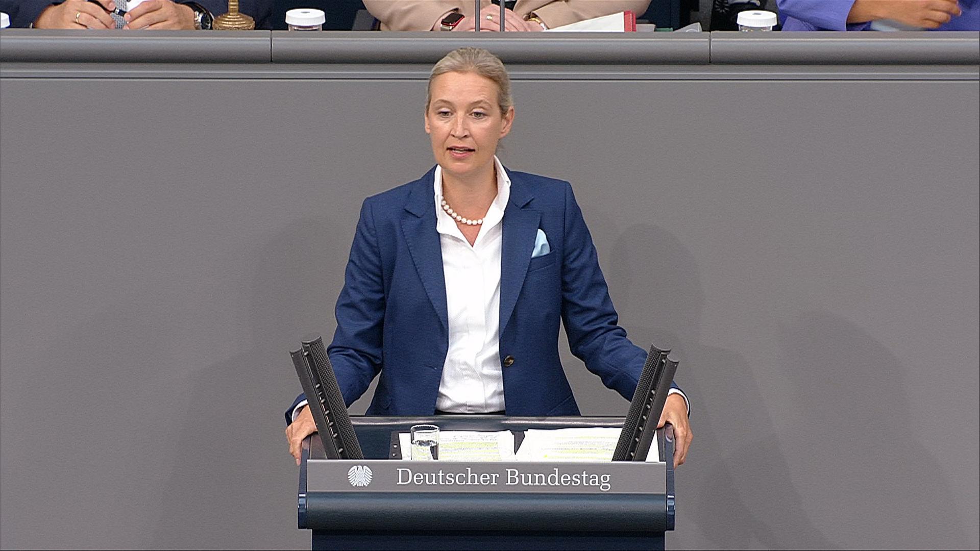 Alice Weidel in der Generaldebatte