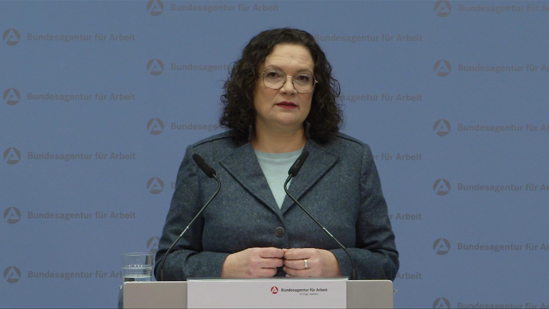 Andrea Nahles (BA): Wenig Dynamik am Arbeitsmarkt