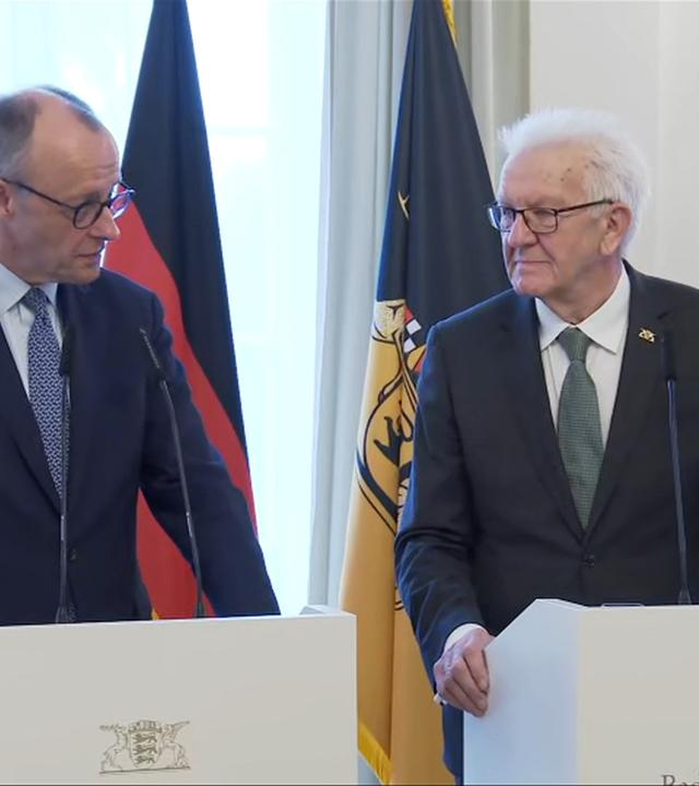 Antrittsbesuch Merz bei Kretschmann