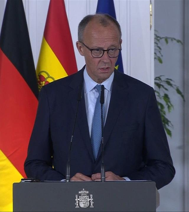 Antrittsbesuch Merz bei Sánchez