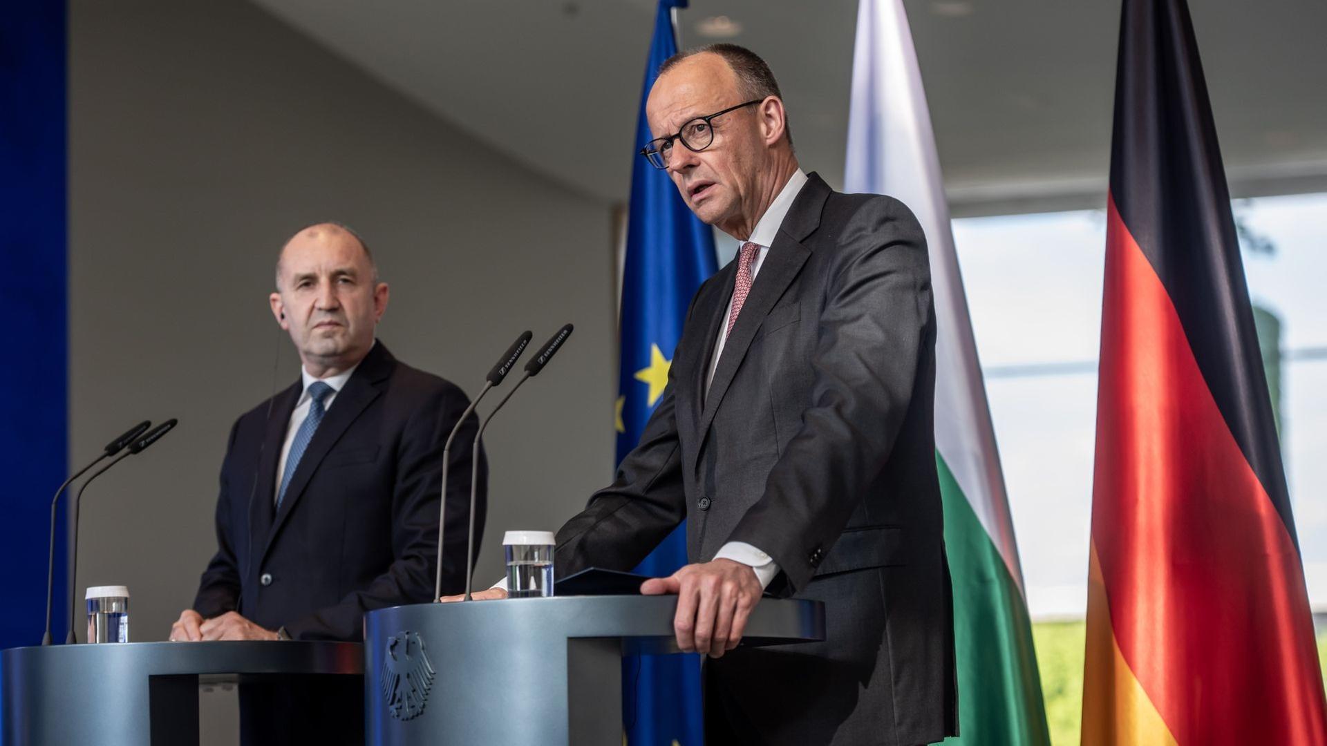 Antrittsbesuch: Merz empfängt bulgarischen Ministerpräsidenten Rumen Radew