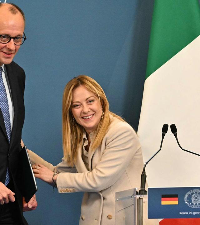 Bundeskanzler Friedrich Merz zu Besuch bei der italienischen Premierministerin Giorgia Meloni
