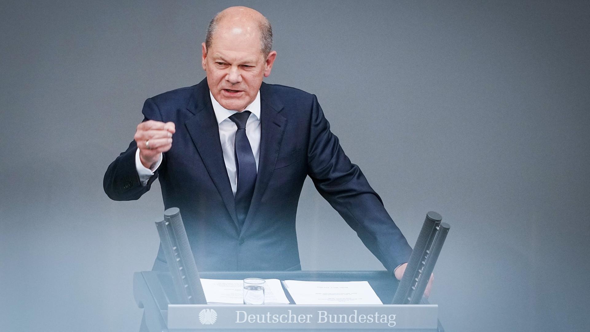 Bundeskanzler Scholz in der Generaldebatte