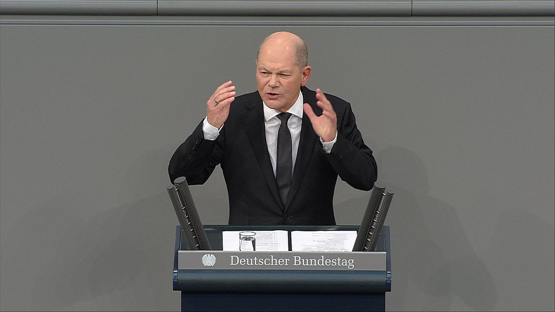 Bundeskanzler Scholz in der Generaldebatte