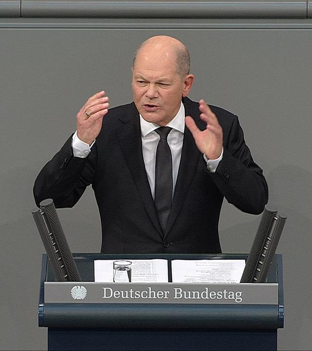 Bundeskanzler Scholz in der Generaldebatte