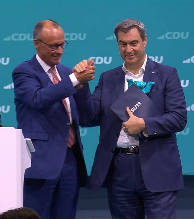 CDU-Parteitag: Grußwort CSU-Chef Söder