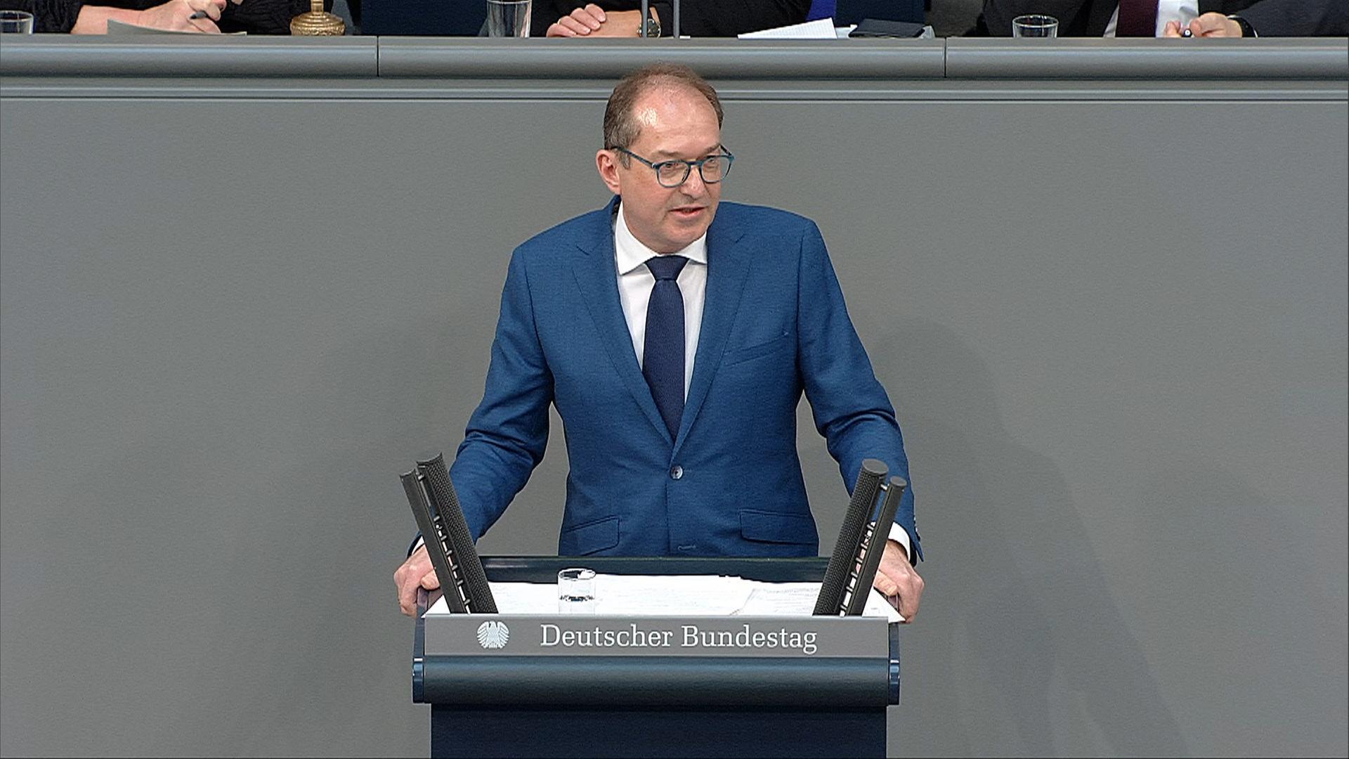 CSU-Landesgruppenchef Dobrindt in der Generaldebatte