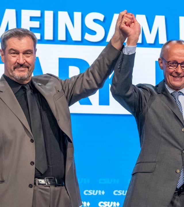 CSU-Parteitag 2: Markus Söder begrüßt Friedrich Merz