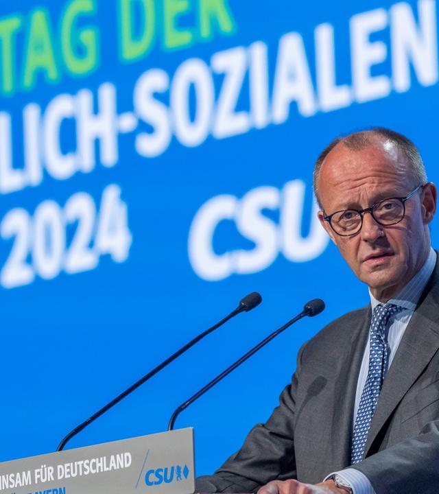 CSU-Parteitag: Rede des Kanzlerkandidaten Friedrich Merz (CDU)