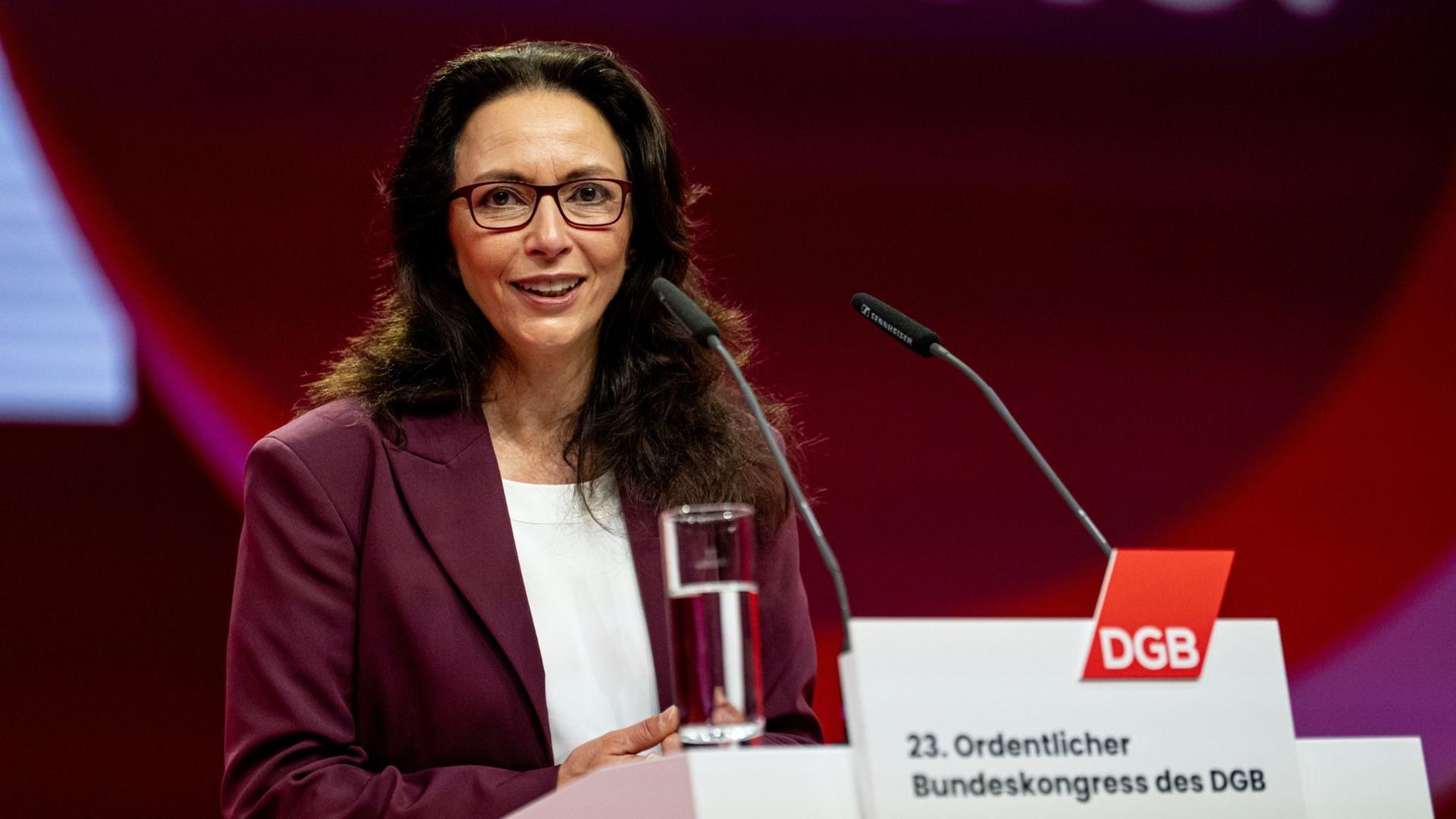DGB-Bundeskongress: Rede von DGB-Chefin Yasmin Fahimi