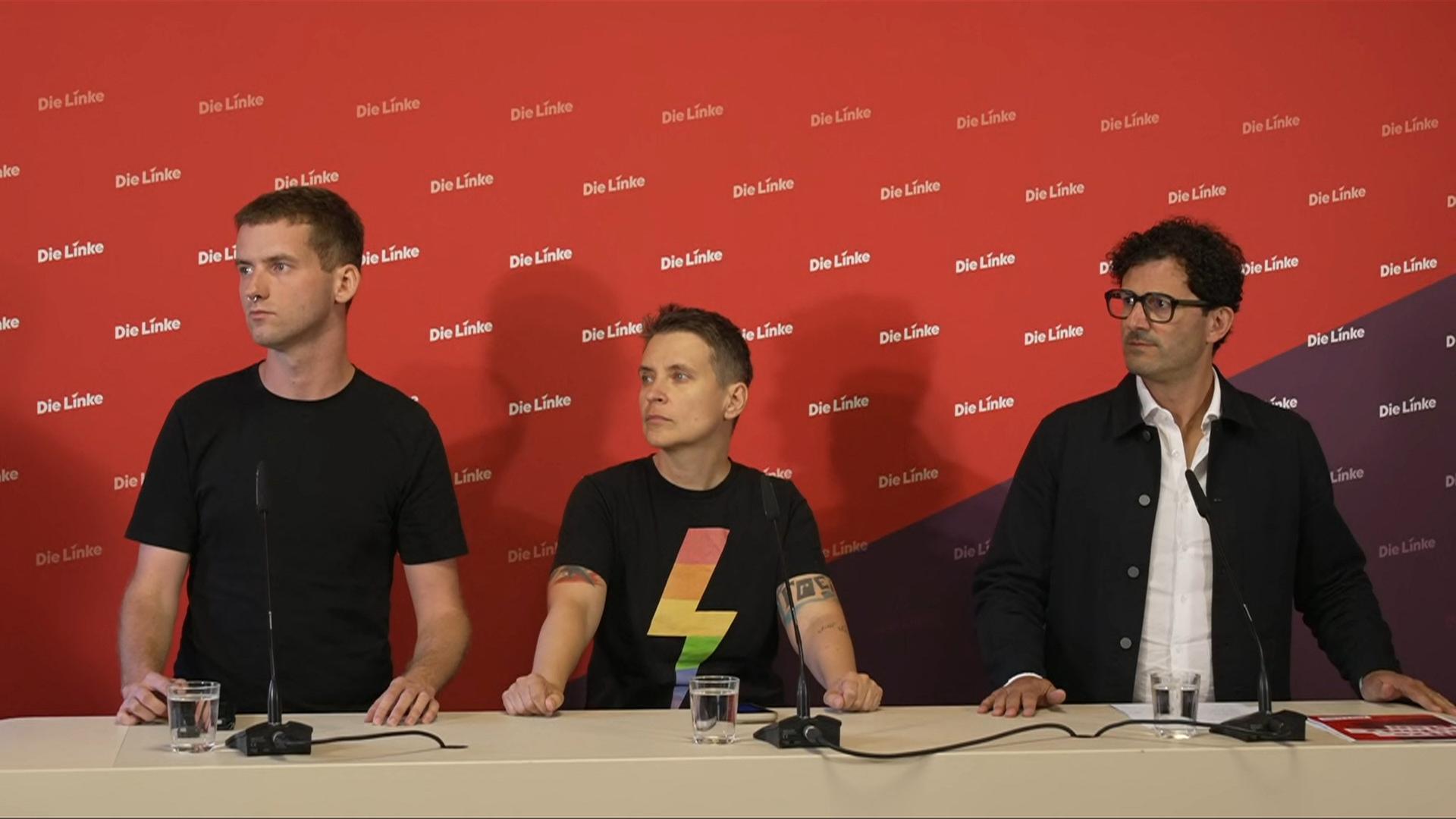Die Linke: Parteipressekonferenz mit u.a. Luigi Pantisano